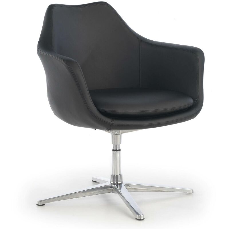 

Ofiprix - Sillon confidente giratorio Manchester, espuma inyectada negro - negro