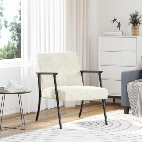 sillón Crema 59 x 75 x 78 cm Terciopelo