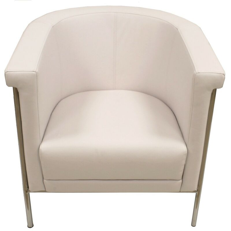 

Sillón CYRUS-S, similpiel blanca