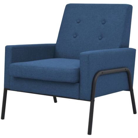 Sillón de Acero Tela Asiento Silla Taburete Mueble Banquillo Multicolor