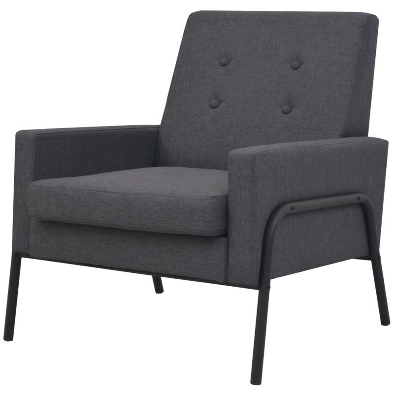 

Sillon de acero y tela gris oscuro