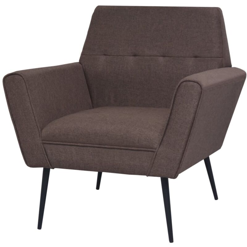 

Sillón de Acero y Tela Marrón - Marrón - Vidaxl
