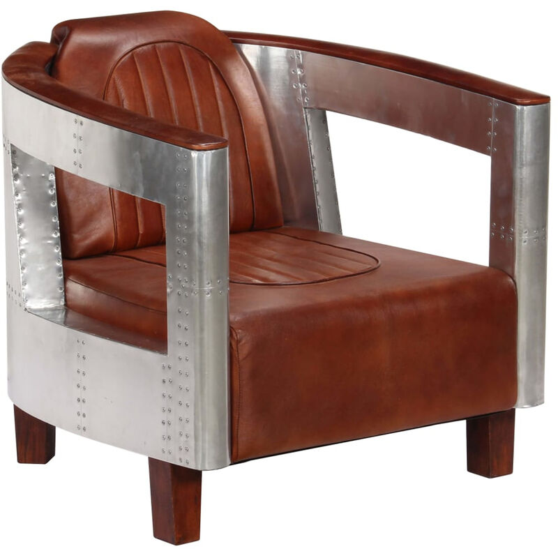 

Sillon de aviador de cuero autentico marron
