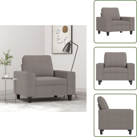 Sillón de casa - vidaXL Sillón de tela gris taupé 60 cm - Sillón de lectura