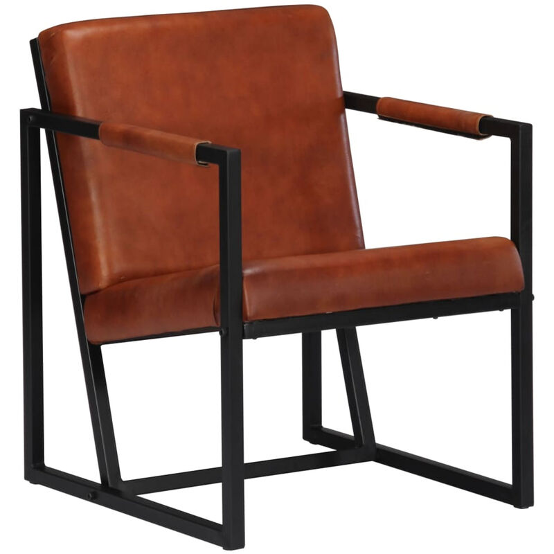 

Sillon de cuero autentico marron