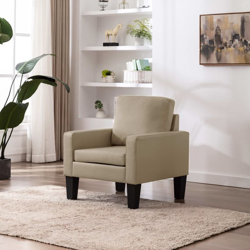 

Sillón de cuero sintético capuchino
