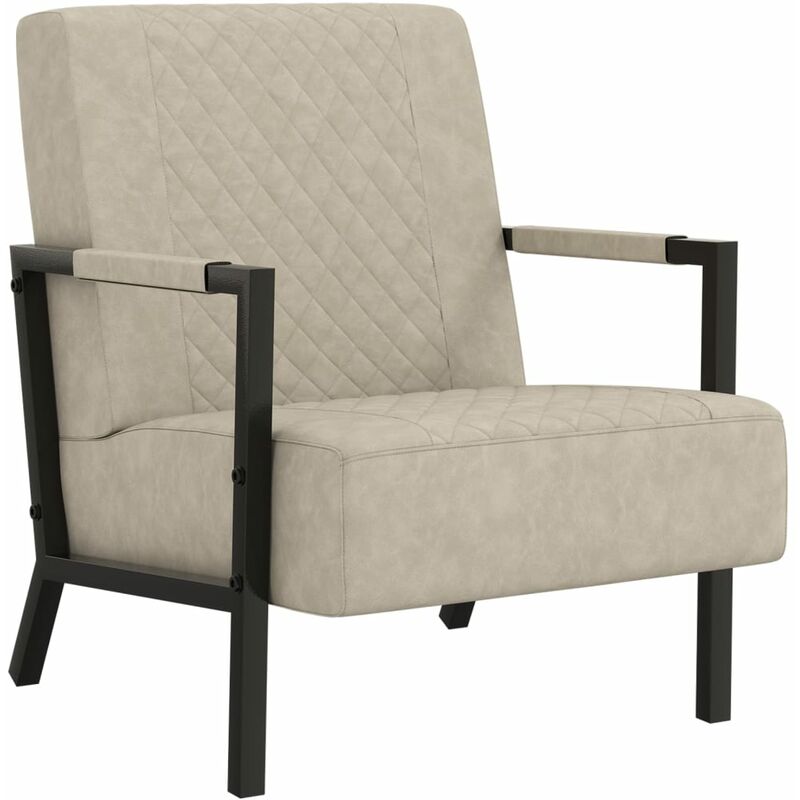 

Sillón de cuero sintético gris claro