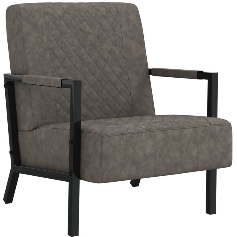 

Sillón de cuero sintético gris oscuro