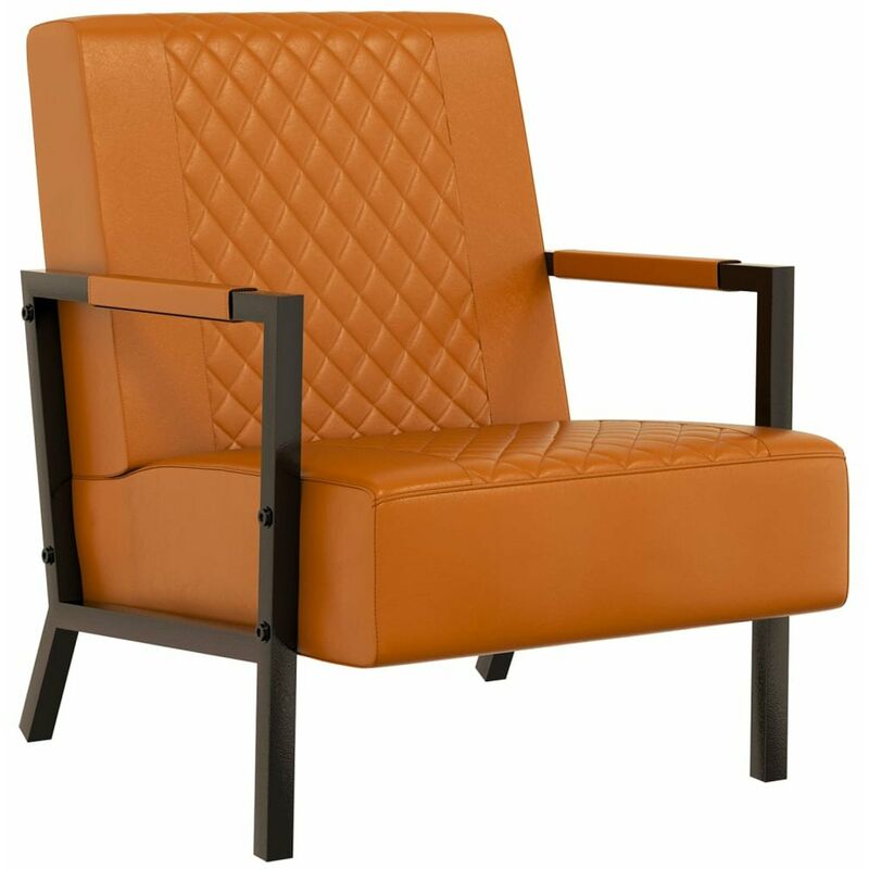 

Sillon de cuero sintetico marron