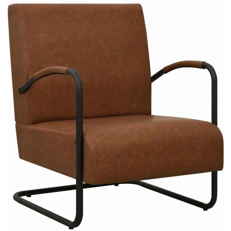 

Sillón de cuero sintético marrón claro