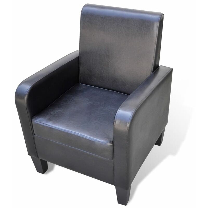 

Sillon de cuero sintetico negro