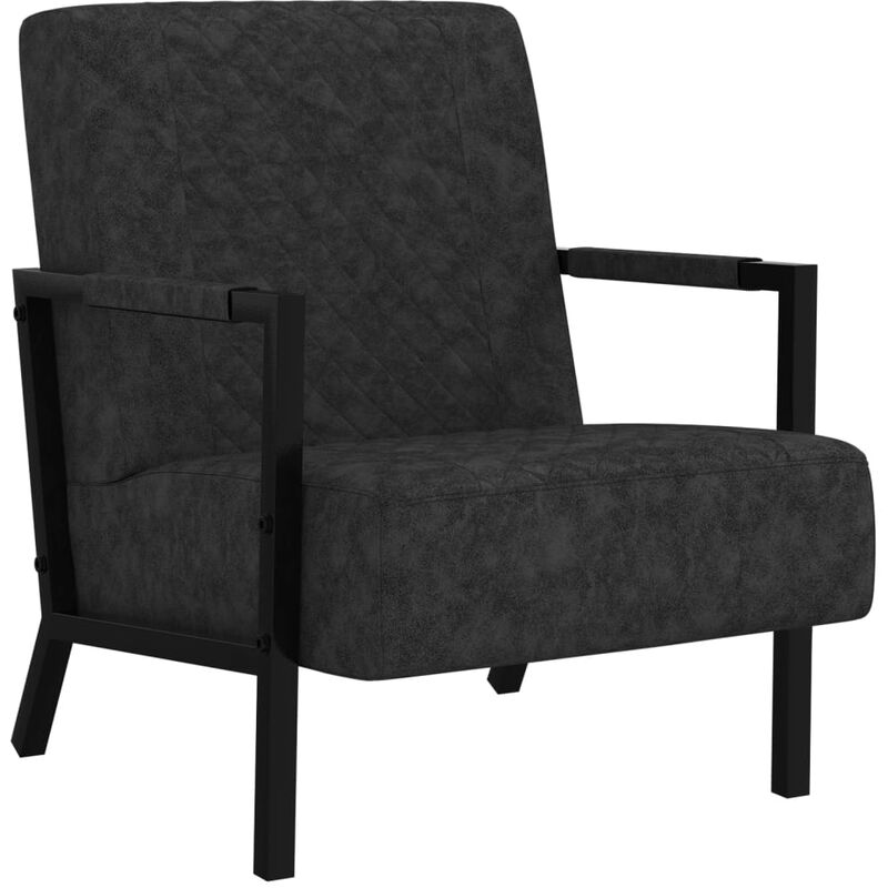 

Sillón de cuero sintético negro