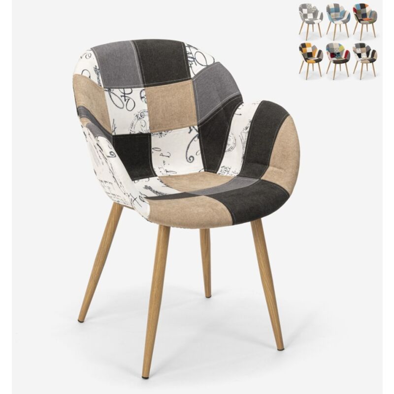 

Sillón de diseño de patchwork nórdico sala de estar cocina estudio Finch | Patchwork 4