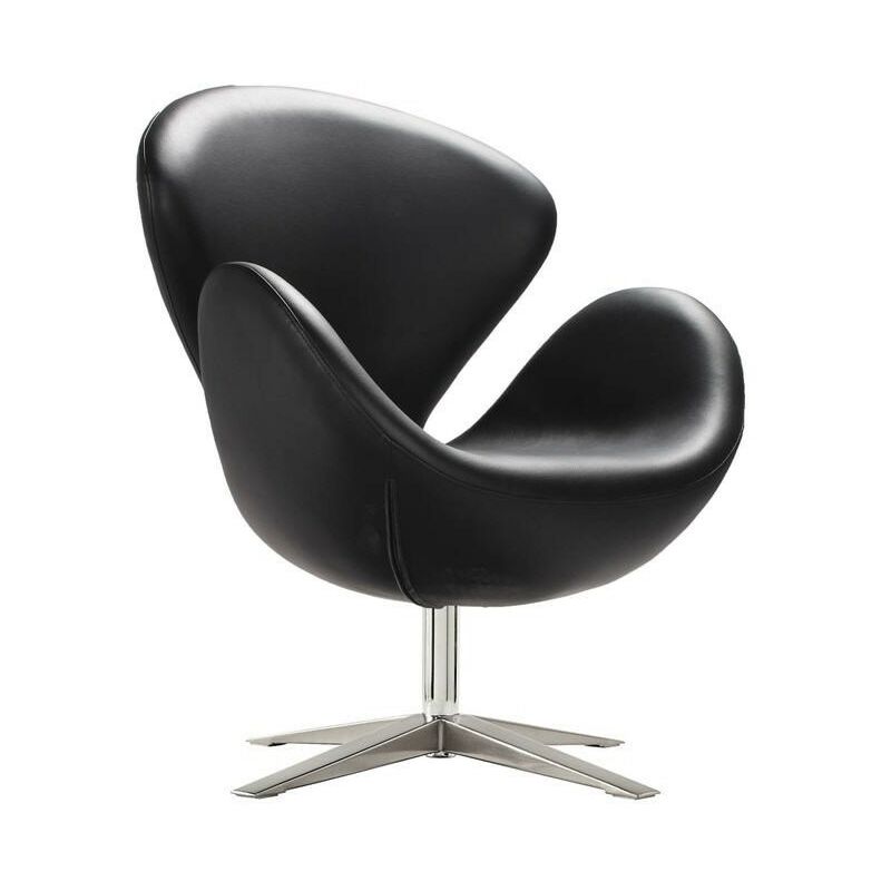 

sillón sw 30, tapizado similpiel negra