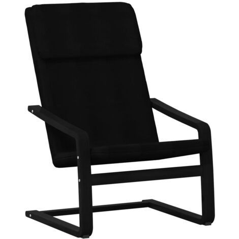 Sillón de diseño sencillo, sillón de diseño moderno en tela negra DEC026740