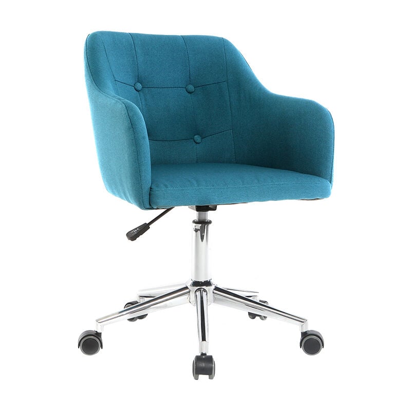 

Sillón de escritorio diseño tejido azul petróleo BALTIK
