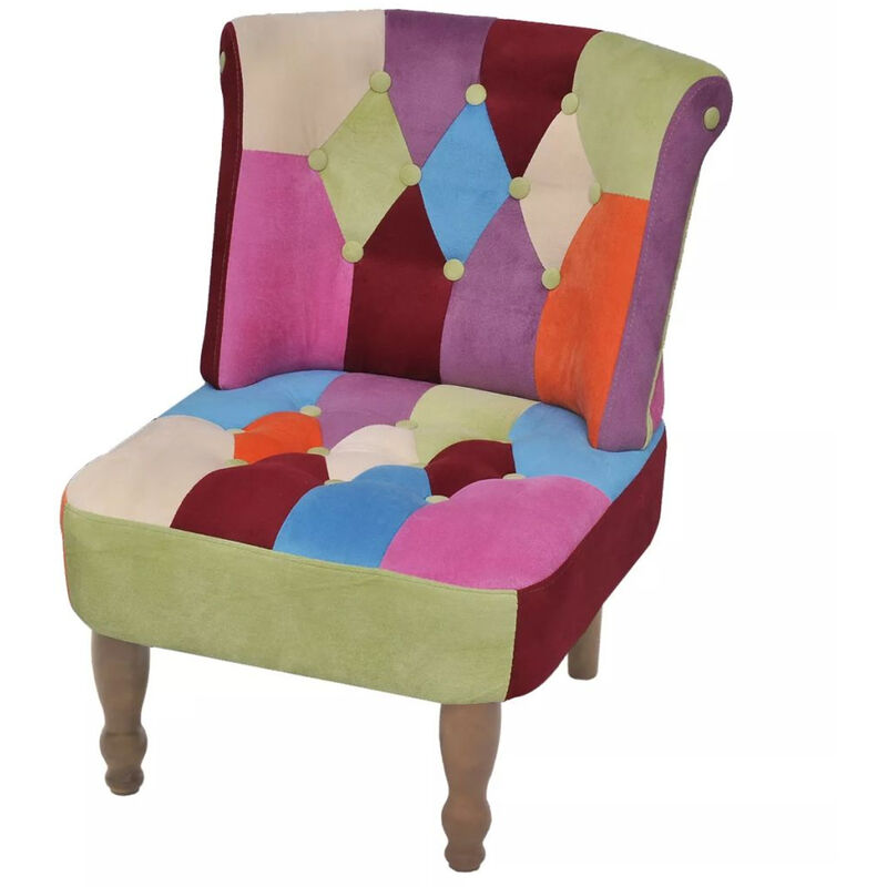 

Sillon de estilo frances tela con diseno de retales Patchwork