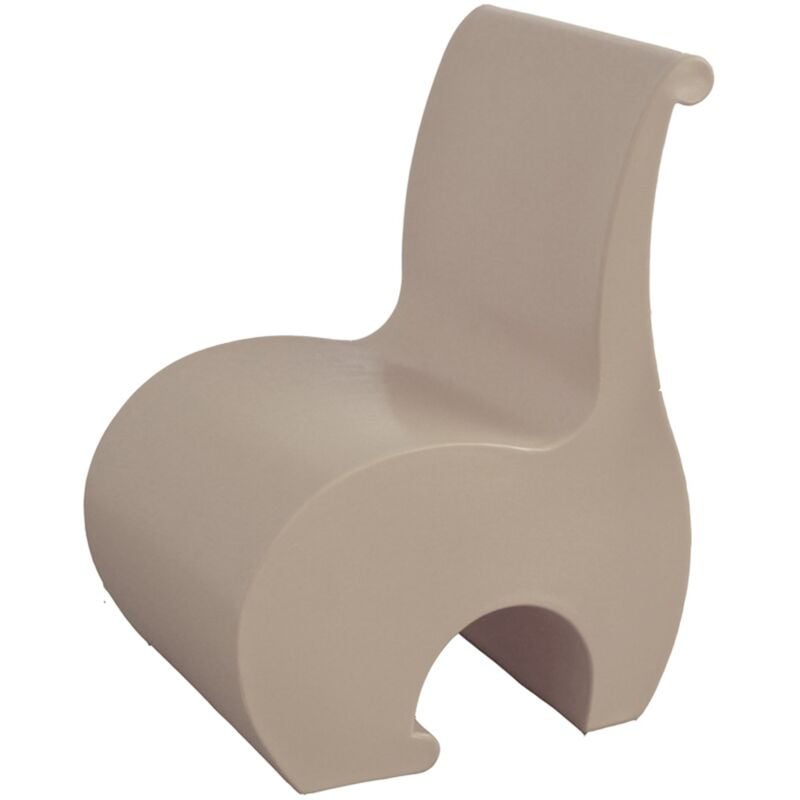 

Sillón de exterior de resina silla sillón de jardín col. gris ceniciento mod. Eddy