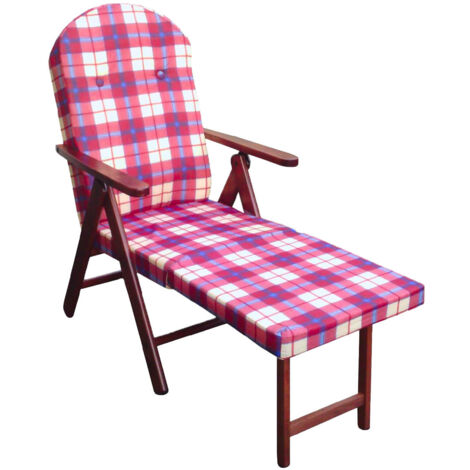Sillón de haya reclinable ArtLegno Amalfi con extensión 108x65x60cm  Color: Burdeos