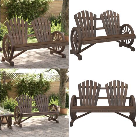 Sillón de jardín Adirondack doble madera maciza de abeto - Silla de jardín Adirondack - Silla de jardín de madera