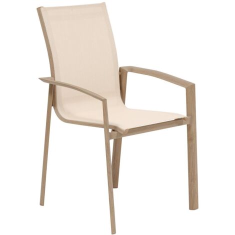 Sillón de jardín Axant beige lino/miel - Hespéride