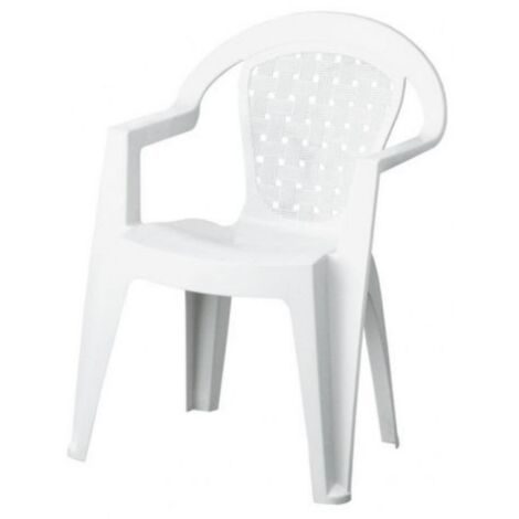 Sillón de jardín de resina blanca Norma Dimaplast