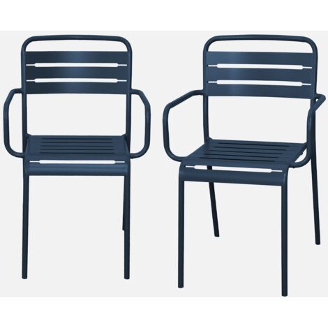 Sillón de jardín en acero, set de 2