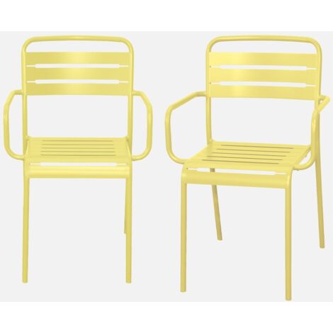 Sillón de jardín en acero, set de 2