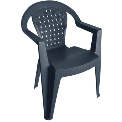 Sillón de jardín en resina antideslizante Norma Dimaplast color Antracita.