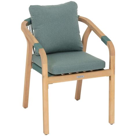 Sillón de jardín Papouasie verde oliva de madera de acacia - Hespéride