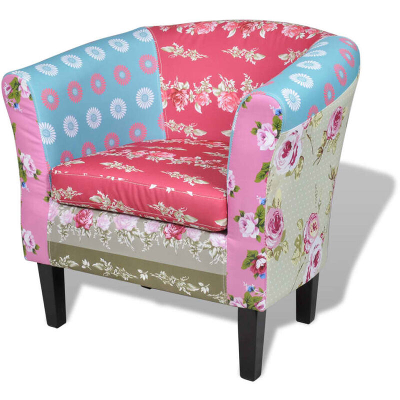 

Sillón con diseño de retales de tejido - Multicolor - Vidaxl