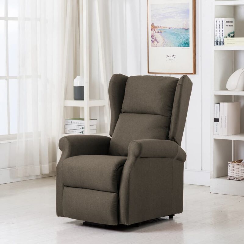

Sillón de masaje con sistema de elevación tela gris taupe