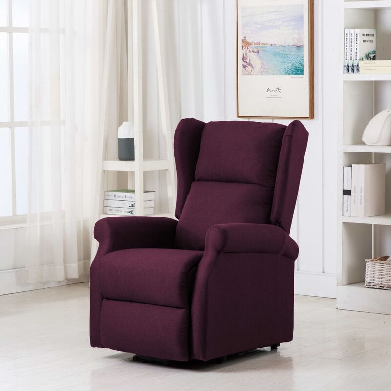 

Sillón de masaje con sistema de elevación tela morado