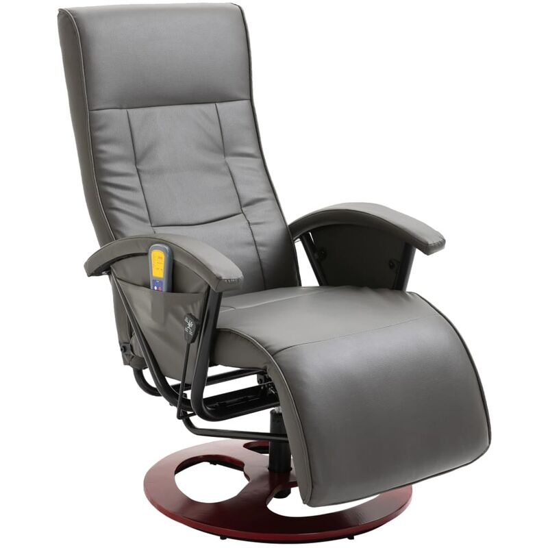 

Sillón de Masaje de Cuero Artificial Gris - Gris - Vidaxl