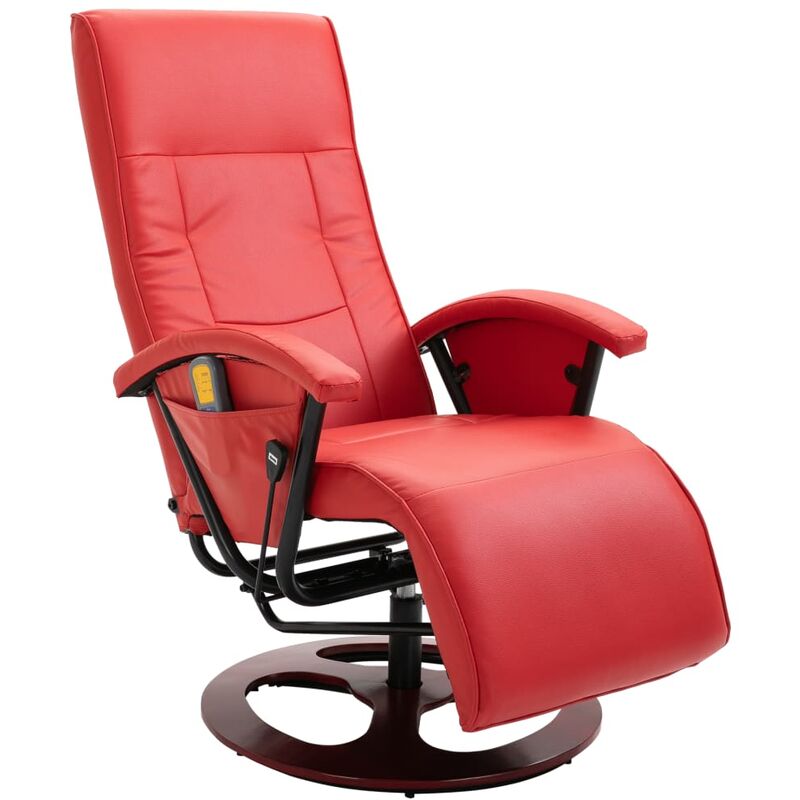 

Sillón de Masaje de Cuero Artificial Rojo - Rojo - Vidaxl