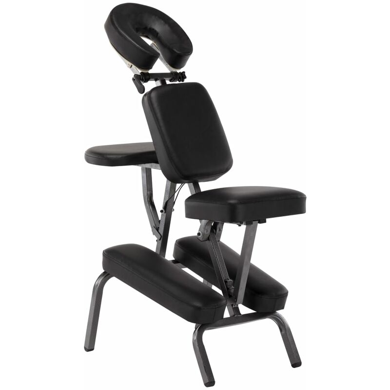 

Sillón de masaje de cuero sintético negro 122x81x48 cm - Negro - Vidaxl