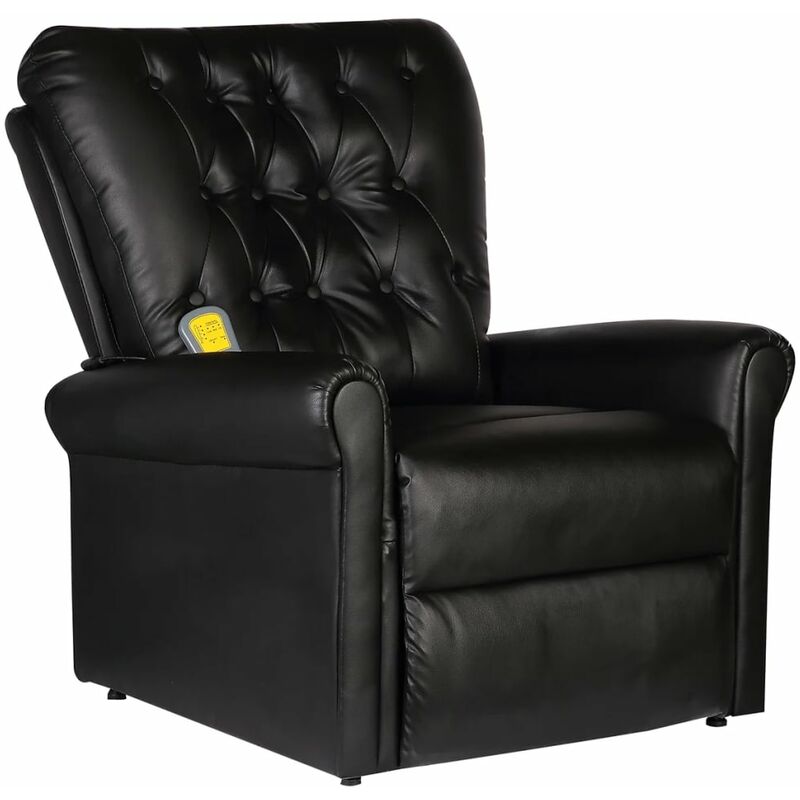

Sillón de masaje de cuero sintético negro