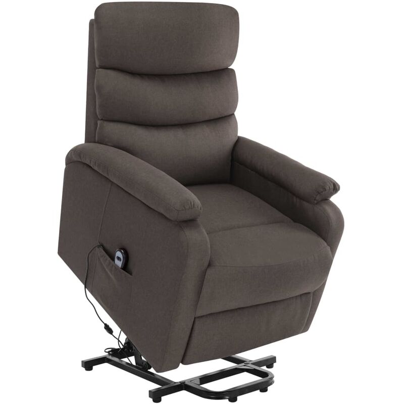 

Sillón de masaje de pie de tela gris taupe