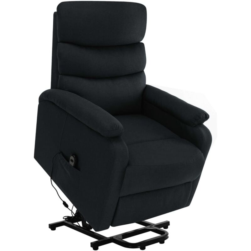 

Sillón Reclinable de Masaje de Tela Negro - Negro - Vidaxl