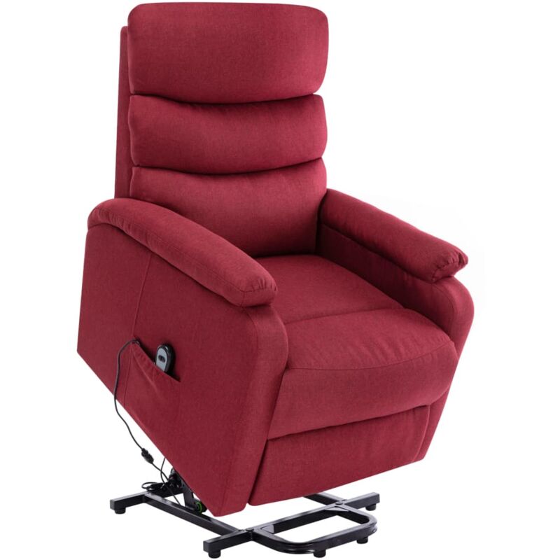 

Sillón Reclinable de Masaje de Tela Rojo Tinto - Rojo - Vidaxl