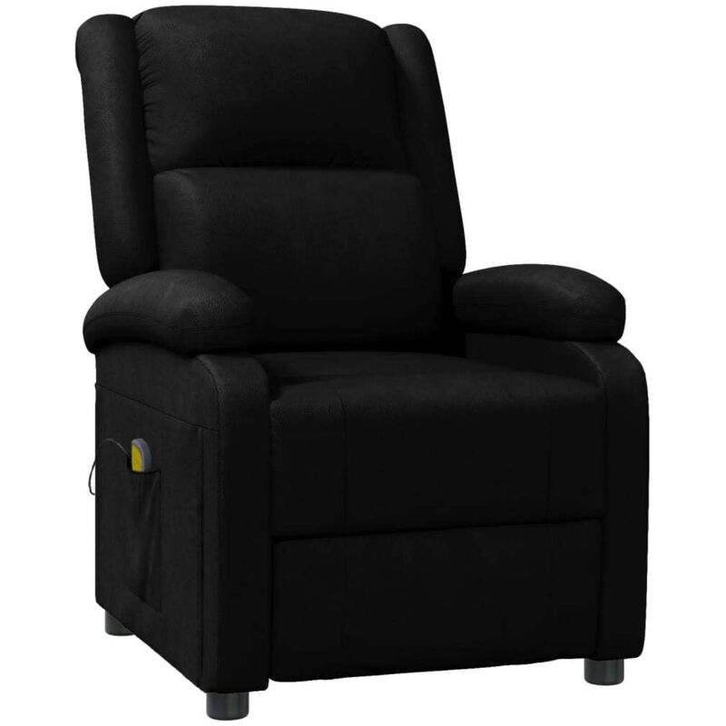 

Sillón de Masaje de Cuero Sintético Negro - Negro - Vidaxl