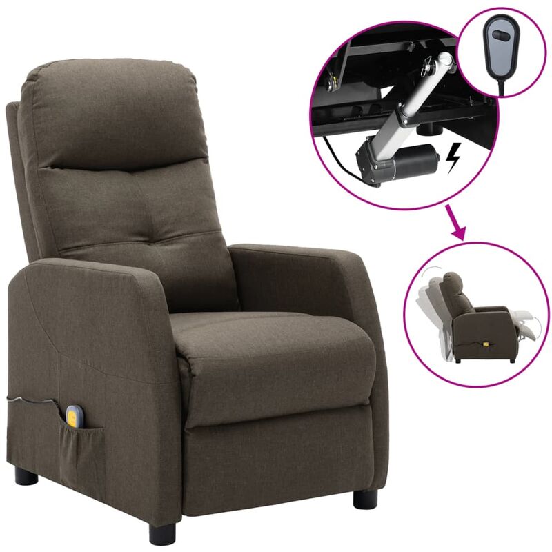 

Sillón de masaje eléctrico de gris taupe