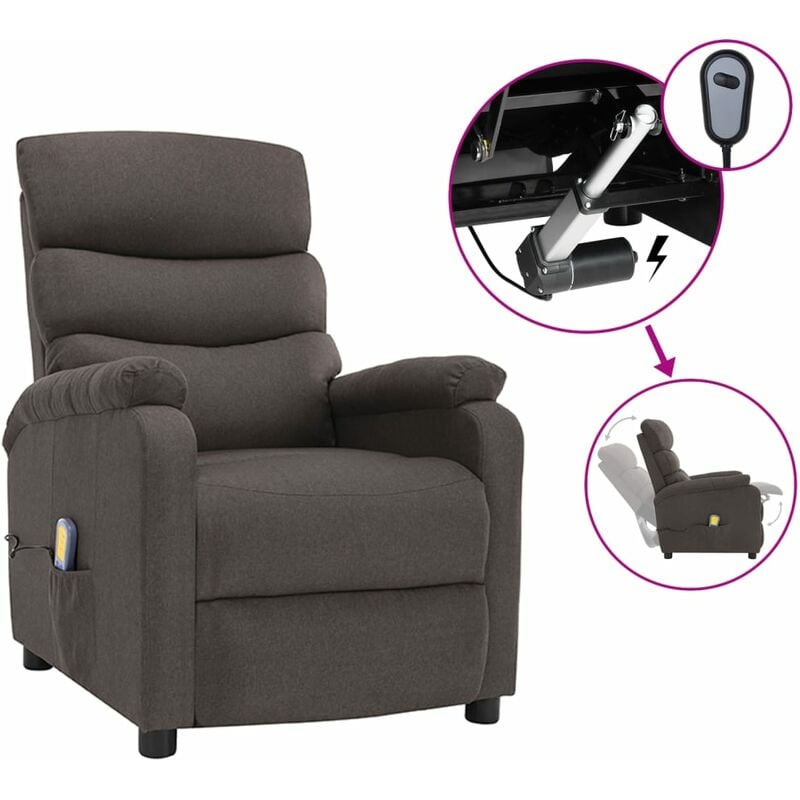 

Sillón de masaje eléctrico de gris taupe