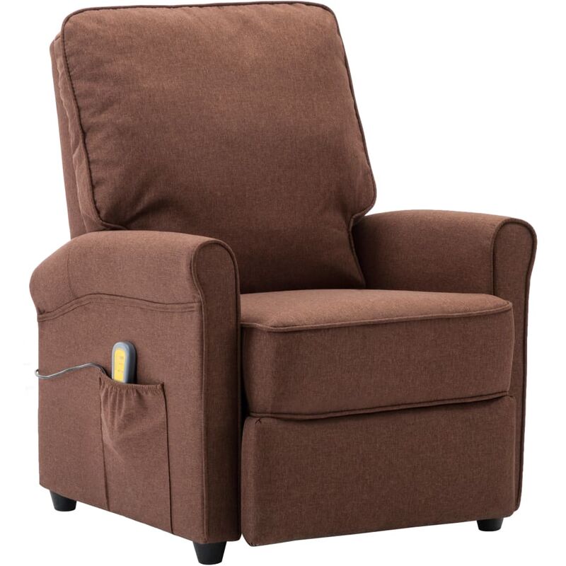 

Sillón de Masaje Reclinable de Tela Marrón - Marrón - Vidaxl