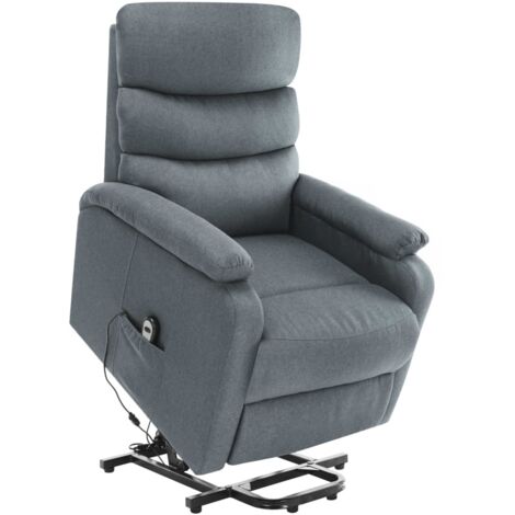 Sillón de masaje elevable tela gris claro