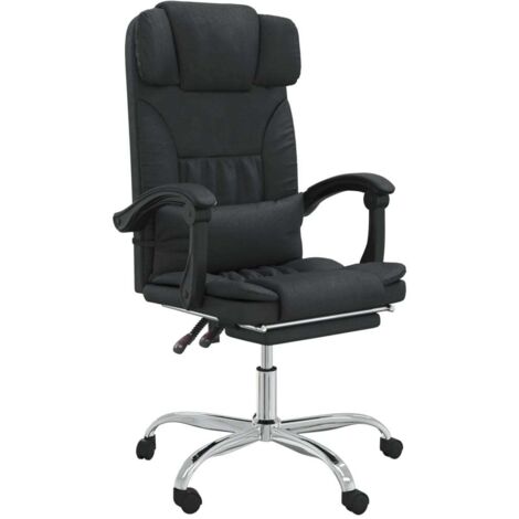 Sillón de masaje reclinable Computadora Oficina Estudio Cuero sintético negro 020025414