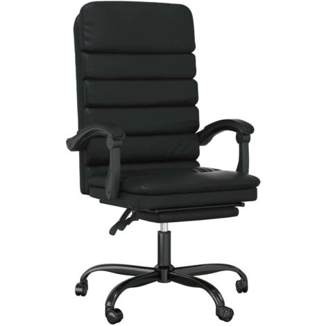 Sillón de masaje reclinable Computadora Oficina Estudio Cuero sintético negro 020025418