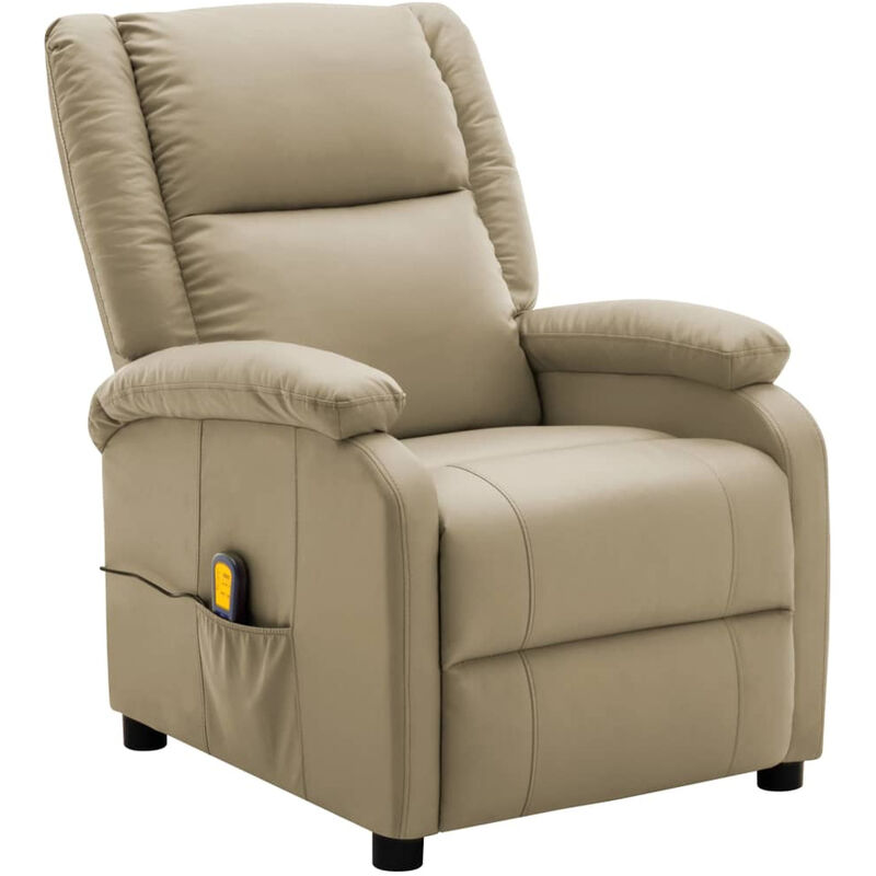 

Sillon de masaje reclinable cuero sintetico capuchino