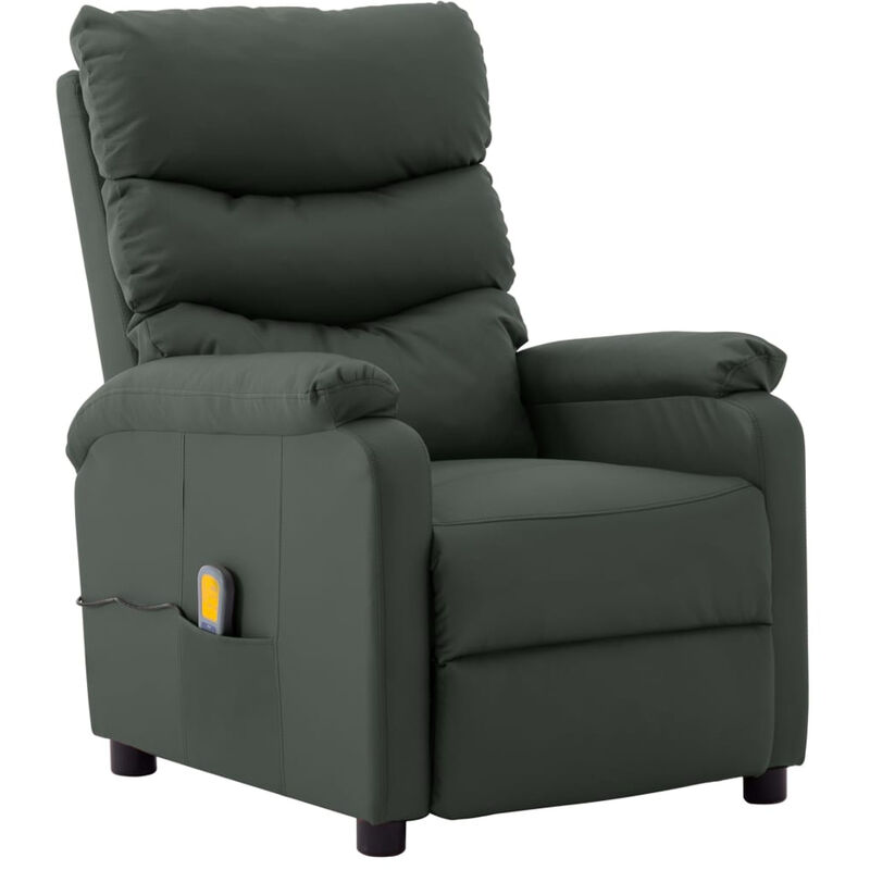 

Sillon de masaje reclinable cuero sintetico gris