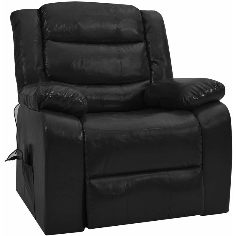 

Happyshopping - Sillon de masaje reclinable cuero sintetico negro